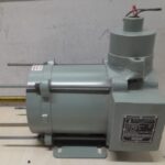 FLP Motor 1 HP (SINGLE SHAFT) Industrial electric motor with gray housing, terminal box for power and speed specifications.